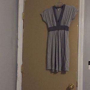 Gray striped dress